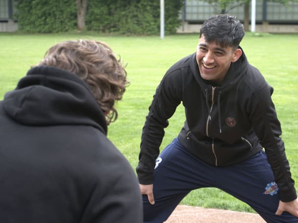 Ein Tandem beim Sport
