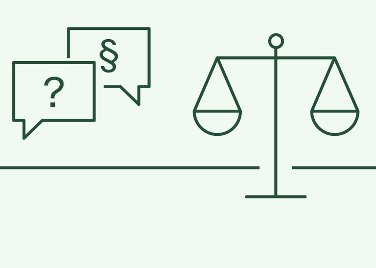 Illustration rechtliche Frage