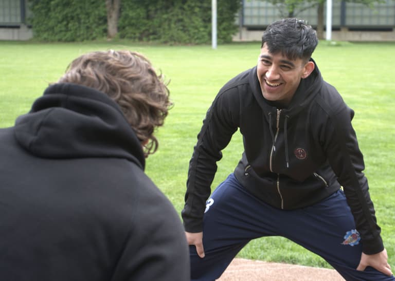 Ein Tandem beim Sport