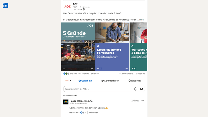 Screenshot LinkedIn Post