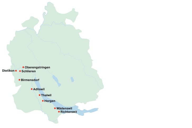 Übersicht Standorte Deutschkurse in Gemeinden
