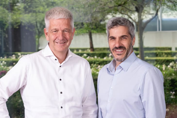 Michael Auer (links), neuer Verwaltungsratspräsident, Simon Stocker (rechts), neues Mitglied des Verwaltungsrates