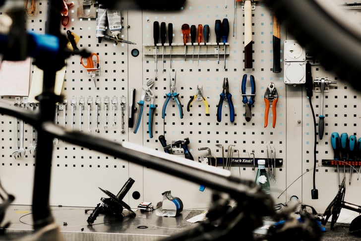 Werkzeug in der Velowerkstatt